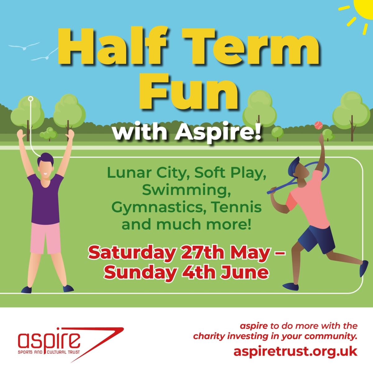 Aspire Leisure Centre Half Term Info